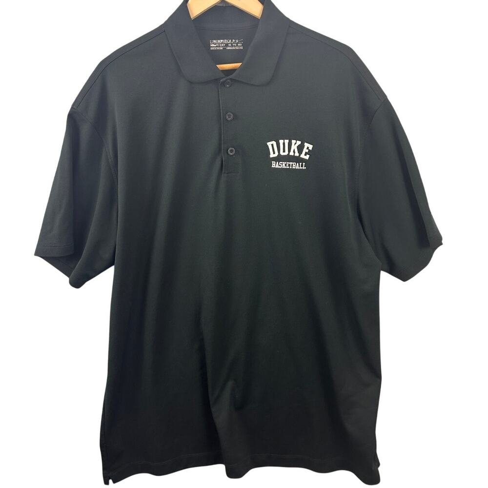 Nike Golf Dri-Fit Duke Basketball Polo Shirt Black XXL Performance Top
